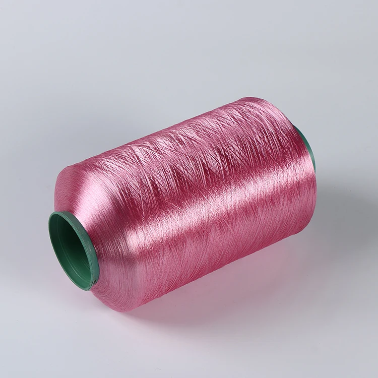 TBR BR Triangle Bright Satin colors woven label twisted Flat FDY 75D color polyester yarn with dyeing tube