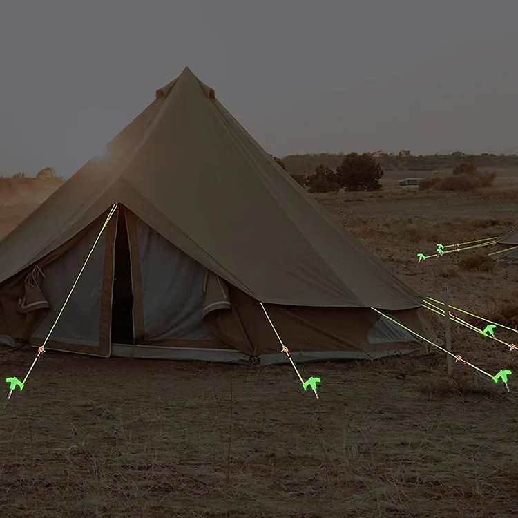 Glow in the Dark Tent Pegs,Heavy Duty Stainless Steel Tent Stake Ground Nails Screw Nail Stakes Camping Accessories Outdoor