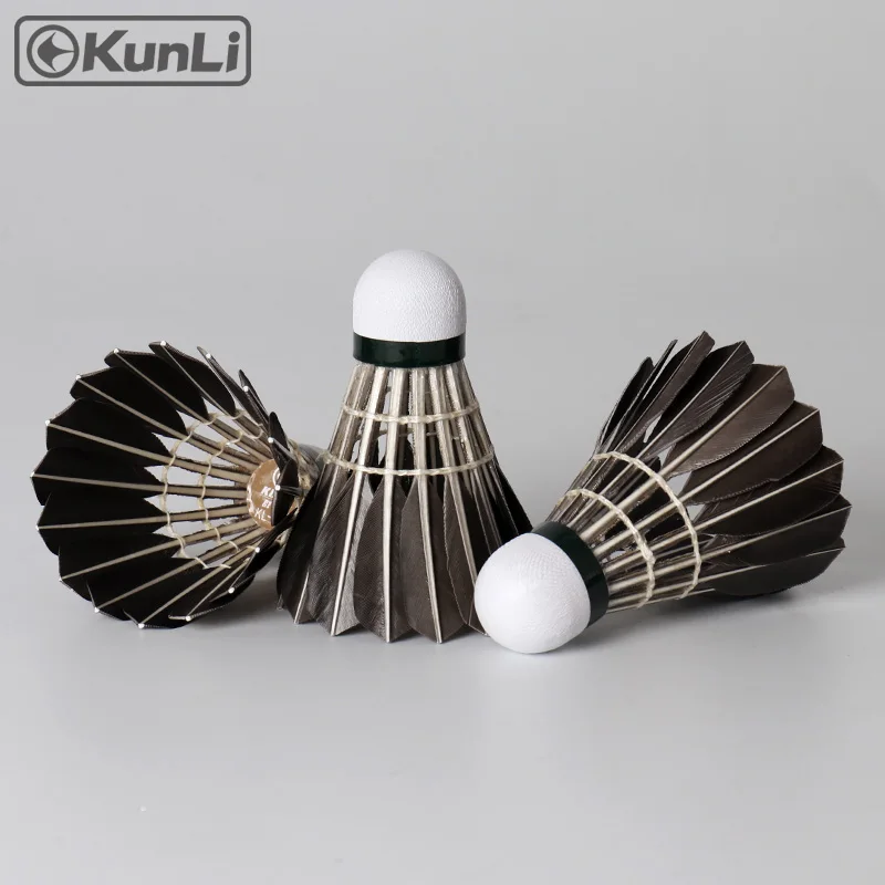 badminton shuttlecock KL-08 black goose feather shuttlecocks super durable for training outdoor shuttle cock badminton ball
