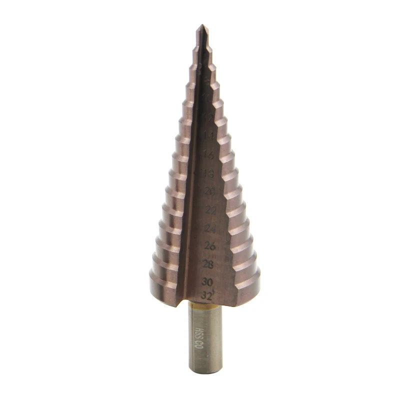 Baota Diamond M35 Cobalt Straight Shank Twist Drill Bit Stainless Steel Metal Opener Spiral Cone Punching Stepped Expander