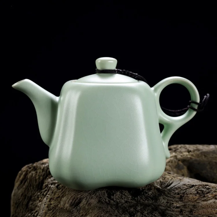 Harmony Hot Selling Ru Kiln Tea Pot Ceramic Kung Fu Tea Pot Ru Porcelain Set Filter Household Chinese Teapot