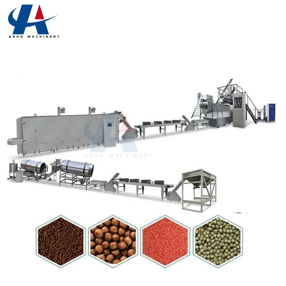 High protein content dry dog pet food extrusion line mixer cooler dryer and extruder manufacturer