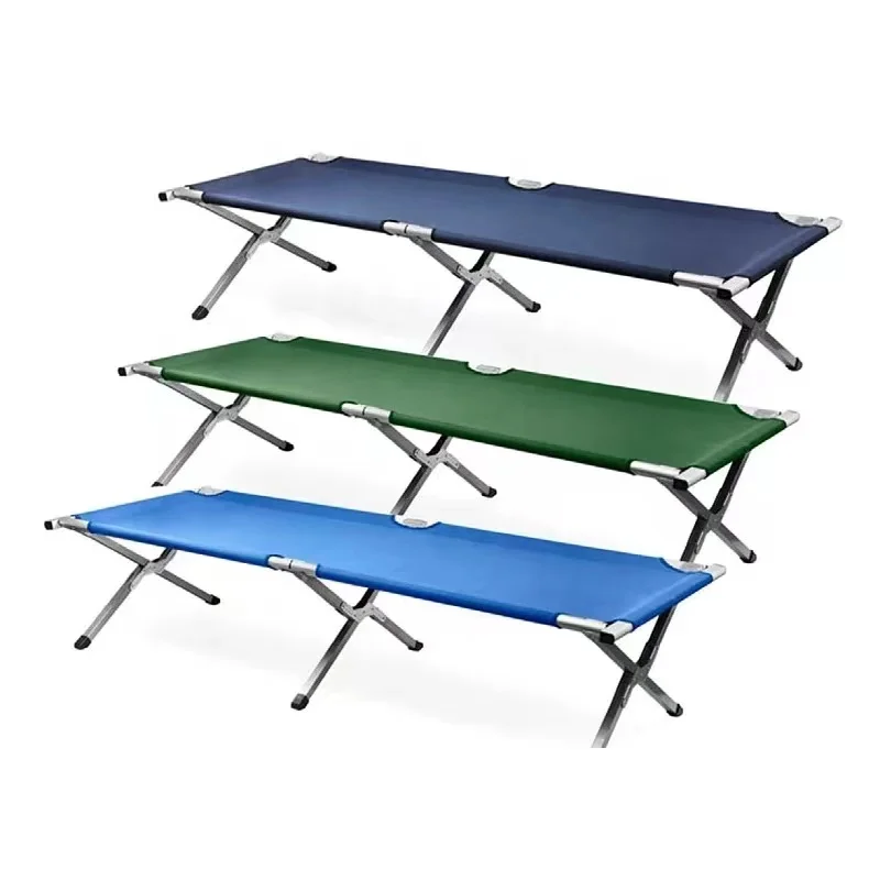 Armygreen Camping Bed Ultralight Cot Customized Aluminum Factory Price Foldable Easy-to-Install Portable Camping Bed for Outdoor