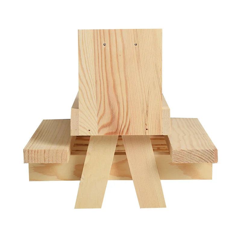 
Squirrel Picnic Table Feeder, Lalafancy Wooden Picnic Table Feeder for Squirrels with Corn Cob Holder, Squirrel and Chipmunk Gif 