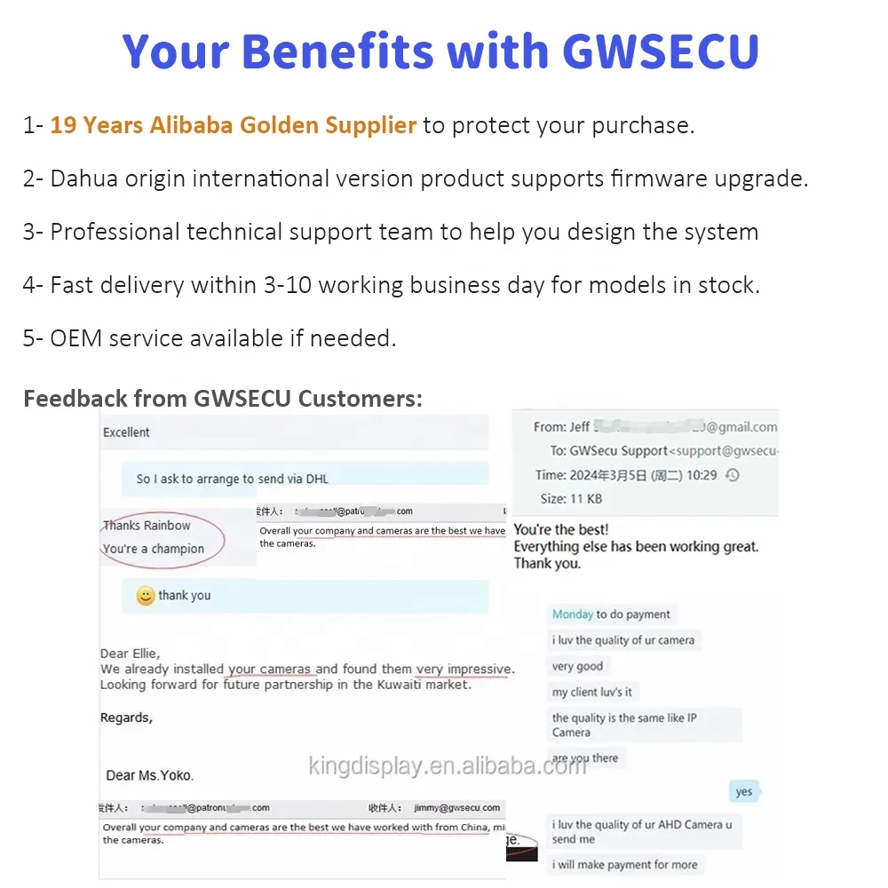 IPC-HDW2441T-S Dahua In Stock Cheap 4MP 30m IR AI Perimeter Protection SMD Plus Turret PoE Security CCTV alhua IP Camera