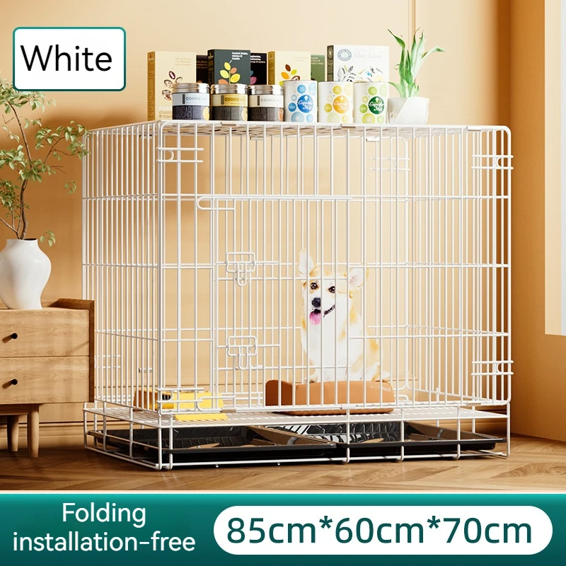 Dog cage Teddy small dog indoor home with toilet separation Medium dog Corgi Large pet cat cage