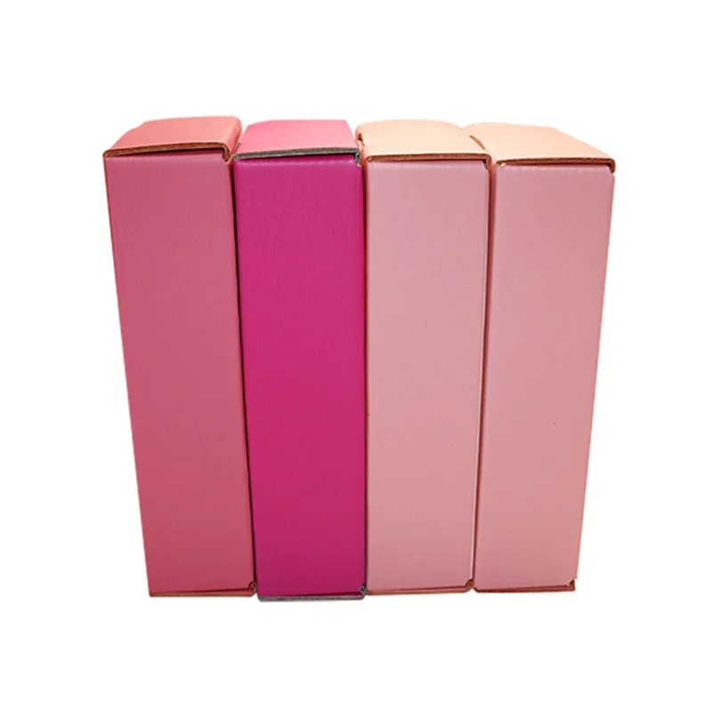 Custom logo pink shipping box for dress shoes cartoon Folding mailer Box