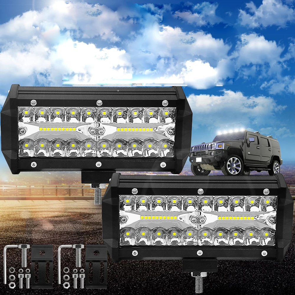 Amazon top 7inch 120W 12V 24V others car light accessories off road light led work light