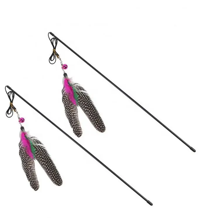 Hot Selling Funny Feather Pet Cat Toys Cat Teaser  Cat Wand Pet Toys Educational Training Pet Toys