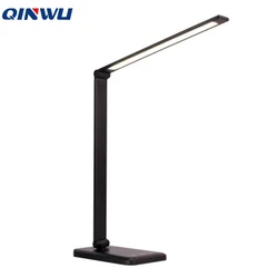 Factory Multifunctional Fast Wireless Charger LED Desk Lamp , 5 Lighting Modes Reading student desk lamp with USB Charging Port