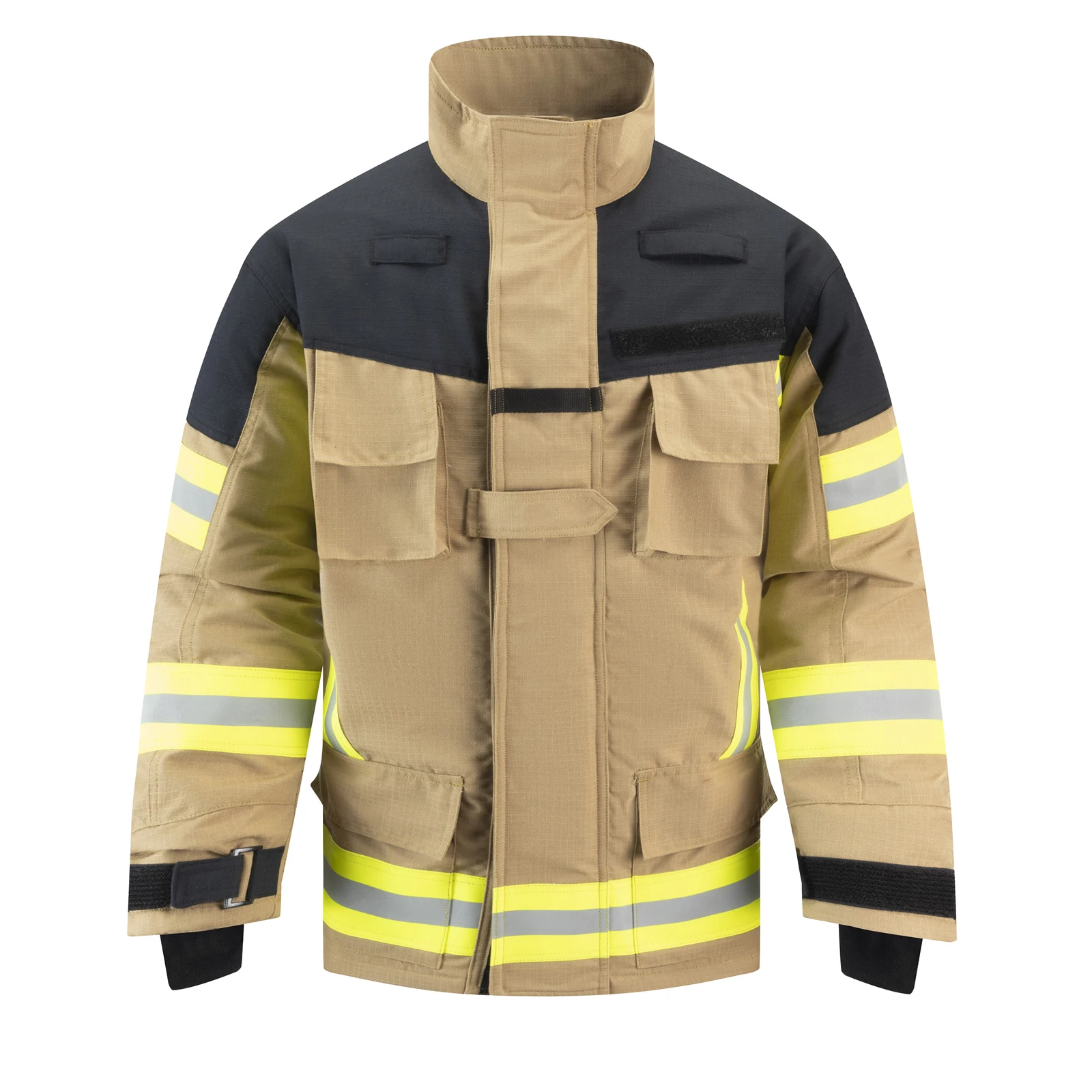 Nomex Aramid Fire Fighting Suits Fireman Uniform for Firefighters EN469 4 Layers 3M Reflective strip Forest fire fighting suit