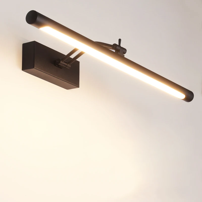 Черные светодиодные лампы Nodric 62 см 10 Вт для ванной комнаты