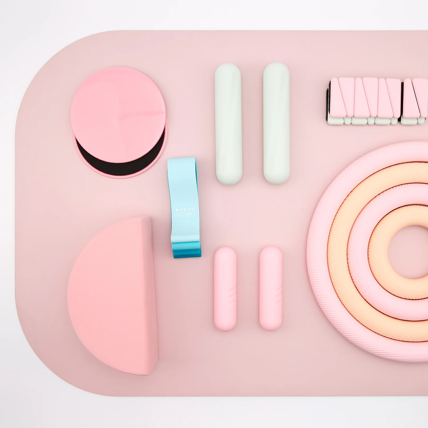 Fitness Gym Yoga Pilates Workouts Set Silicone Dumbbell Power Ring Dumbbell Bar Adjustable Ankle Wrist Weight