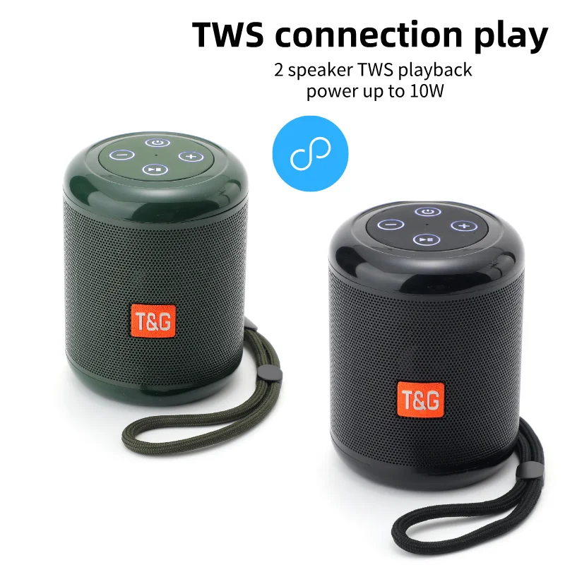 Портативный динамик TG519 FM-радио TF AUX USB мощный небольшой мини беспроводной сабвуфер музыкальный центр открытый четкий звук