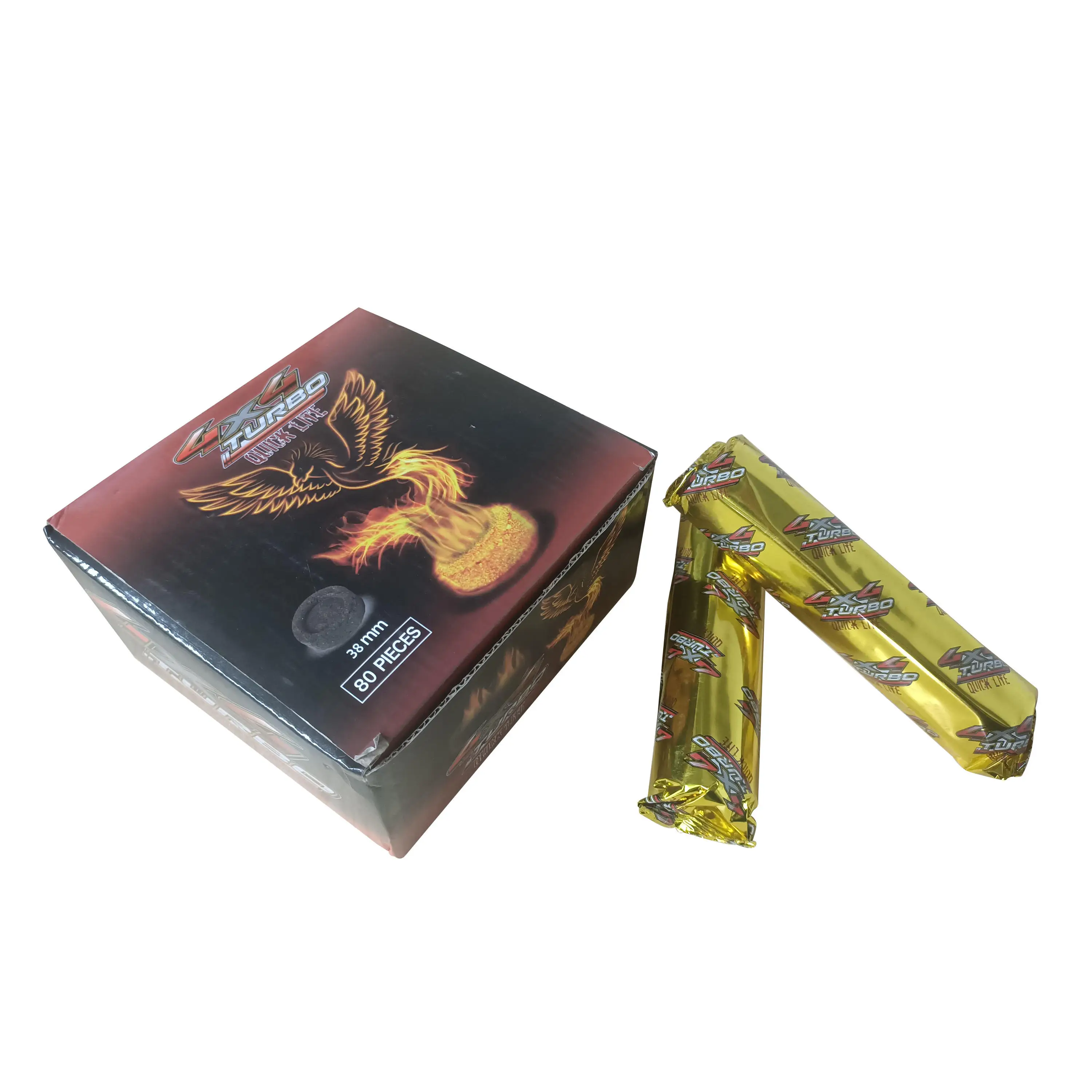 Smokeless coconut shell material cylinder hookah shisha charcoal