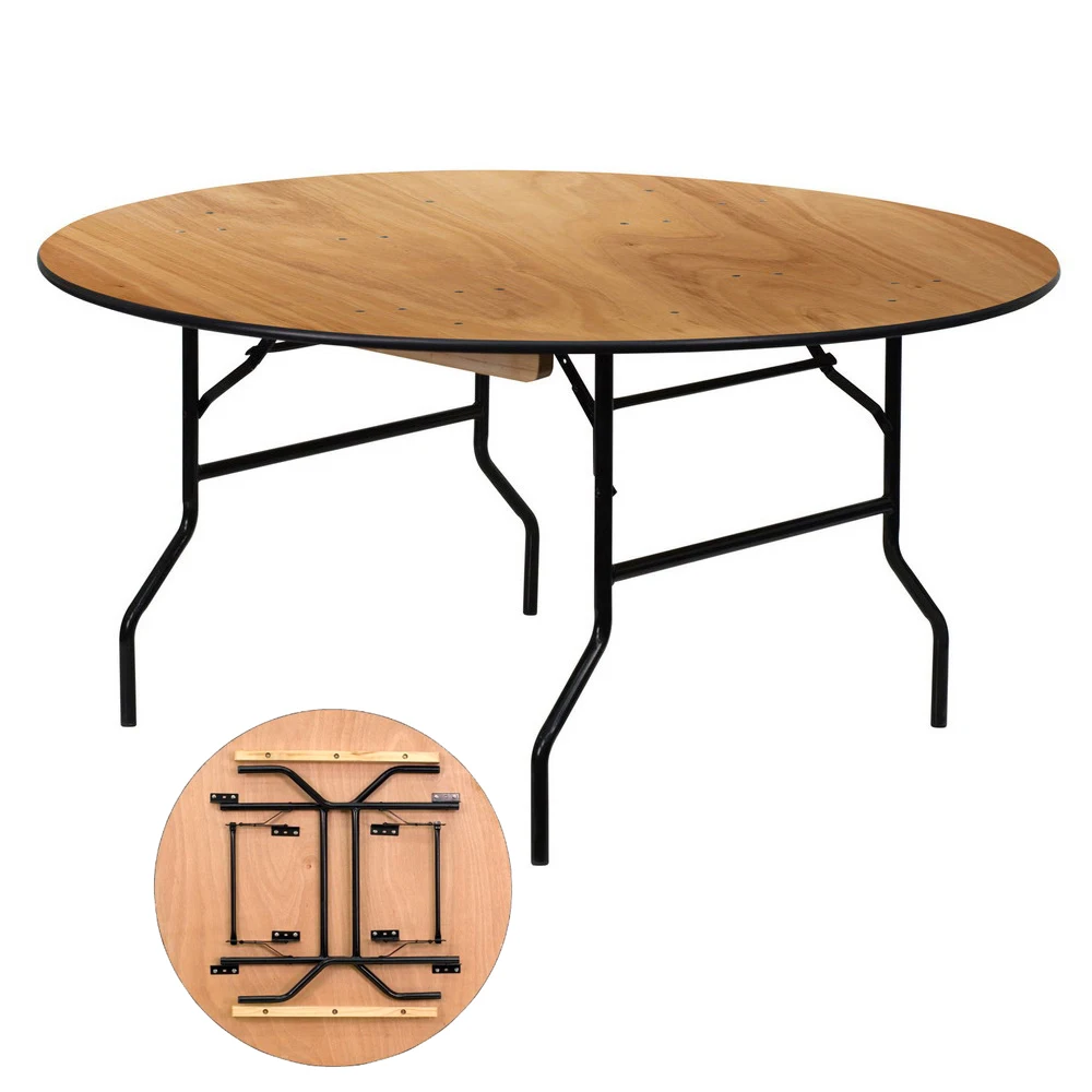 Dining Tables Foldable Wood Concrete Modern Hotel Banquet Wedding Restaurant Dinning Room Furniture Folding Set Dining Tables