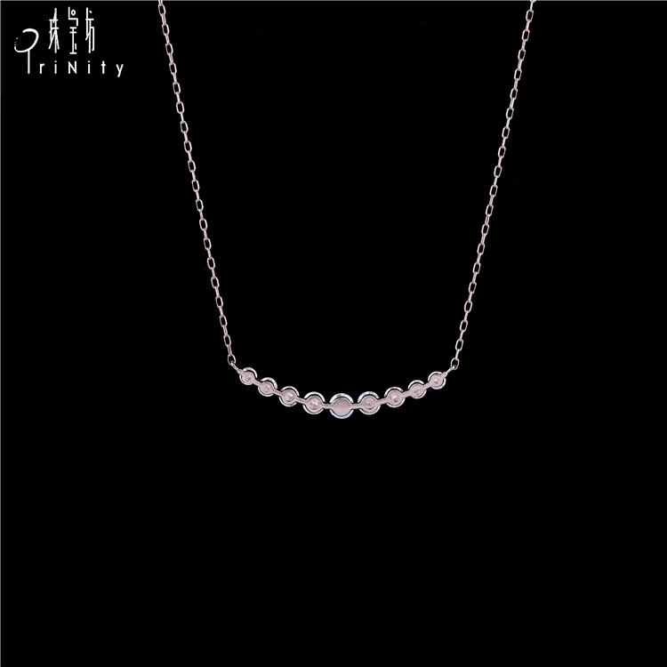 Good Selling Simple Design Necklace 18K Gold Diamond Delicate Necklace For Women