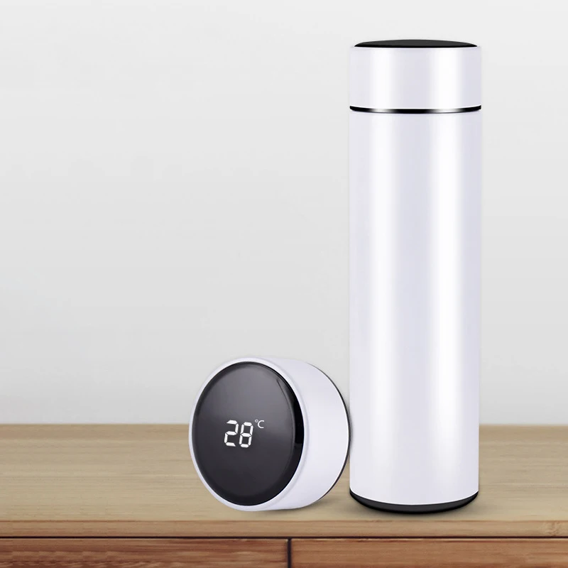 500ml Intelligent Digital LED Temperature Display Water Bottles Cup Flask Tea Infuser Vacuum Insulated Thermos Bottle