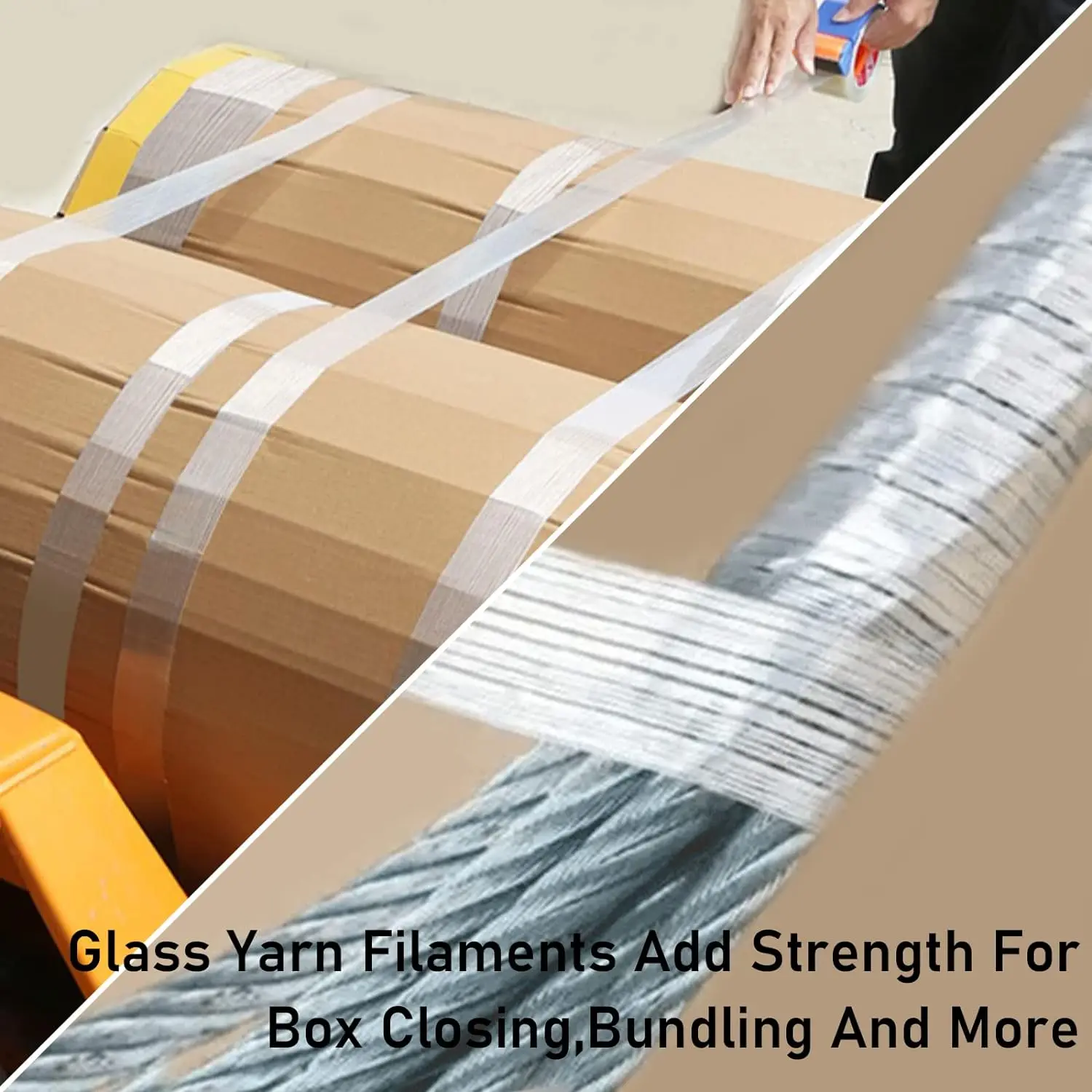 Filament Strapping  Fiberglass Cloth Tape Woven Fiberglass Fabrics Tape Heavy Duty Transparent Reinforced Fiberglass Tape