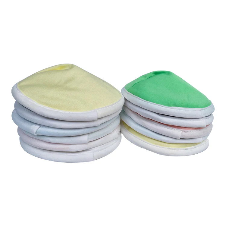 Custom Colorful Spill-proof Baby Feeding Nursing Pads Round Shape Breast Feeding Pads Washable Nursing Pads Reusable