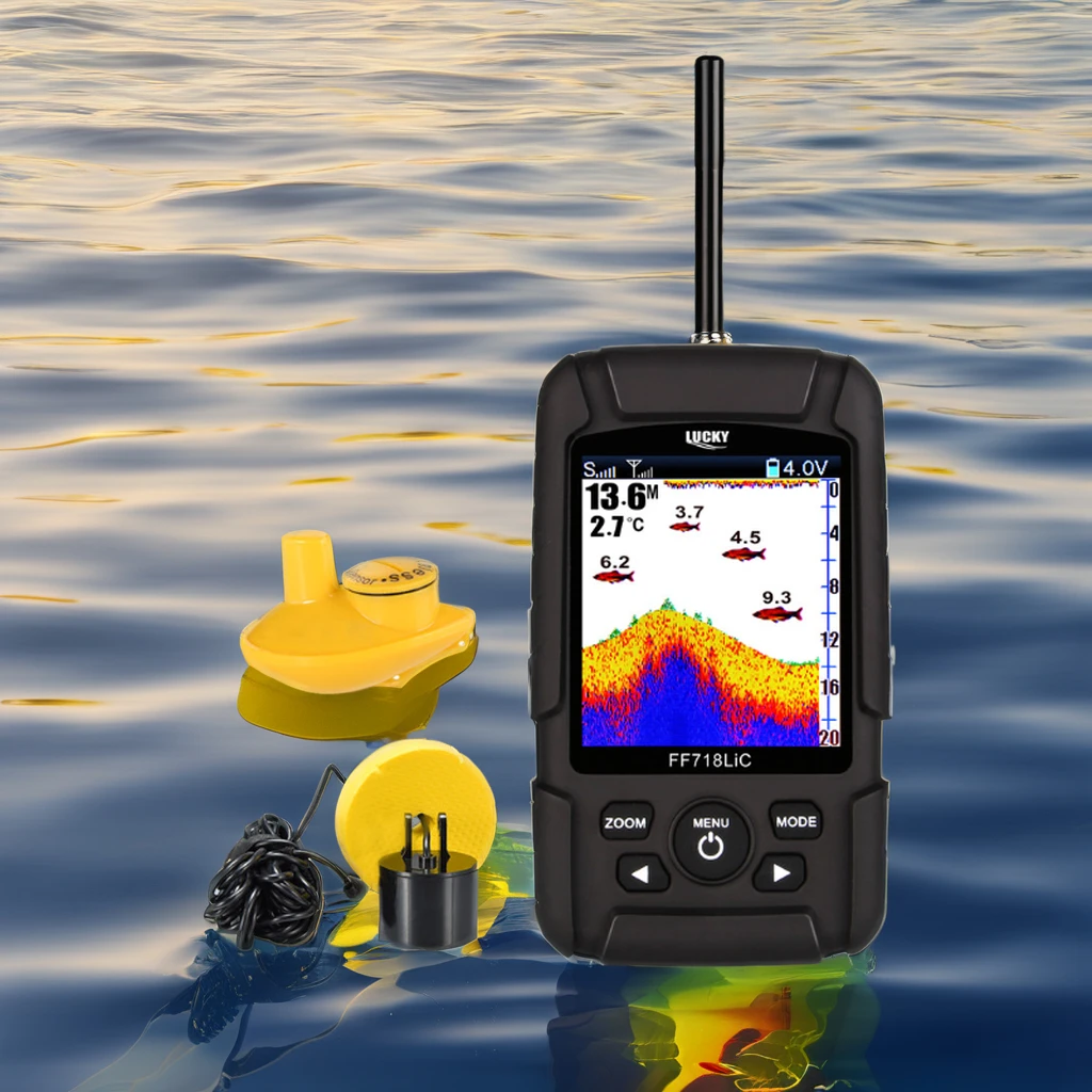 Specific Depth Fish Finder and Sonar Detector Colorful for Boat Use Fishing Specific Depth Sounder and Fish Detector