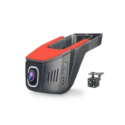 Мини-камера с двумя объективами, WiFi, Автомобильный видеорегистратор, Dashcam 1080P, цифровой видеорегистратор, 170 градусов, g-сенсор, датчик движения, видеорегистратор