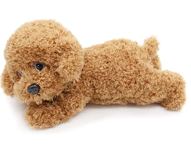 Super Cute Cuddly Lifelike Poodle Dog Stuffed Animal Soft Puppy Plush Toys Poodle Plush Pillow Gifts for Kids