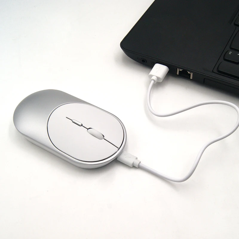 Rechargeable Slim 2.4G  mute silent click optical wireless mouse