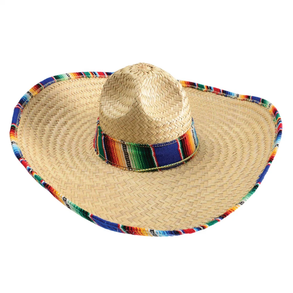 Giftexpress Mexican Sombrero Hat Adults With Trim Wide Authentic Custom Straw Camping Design Embroidery Bucket Hat
