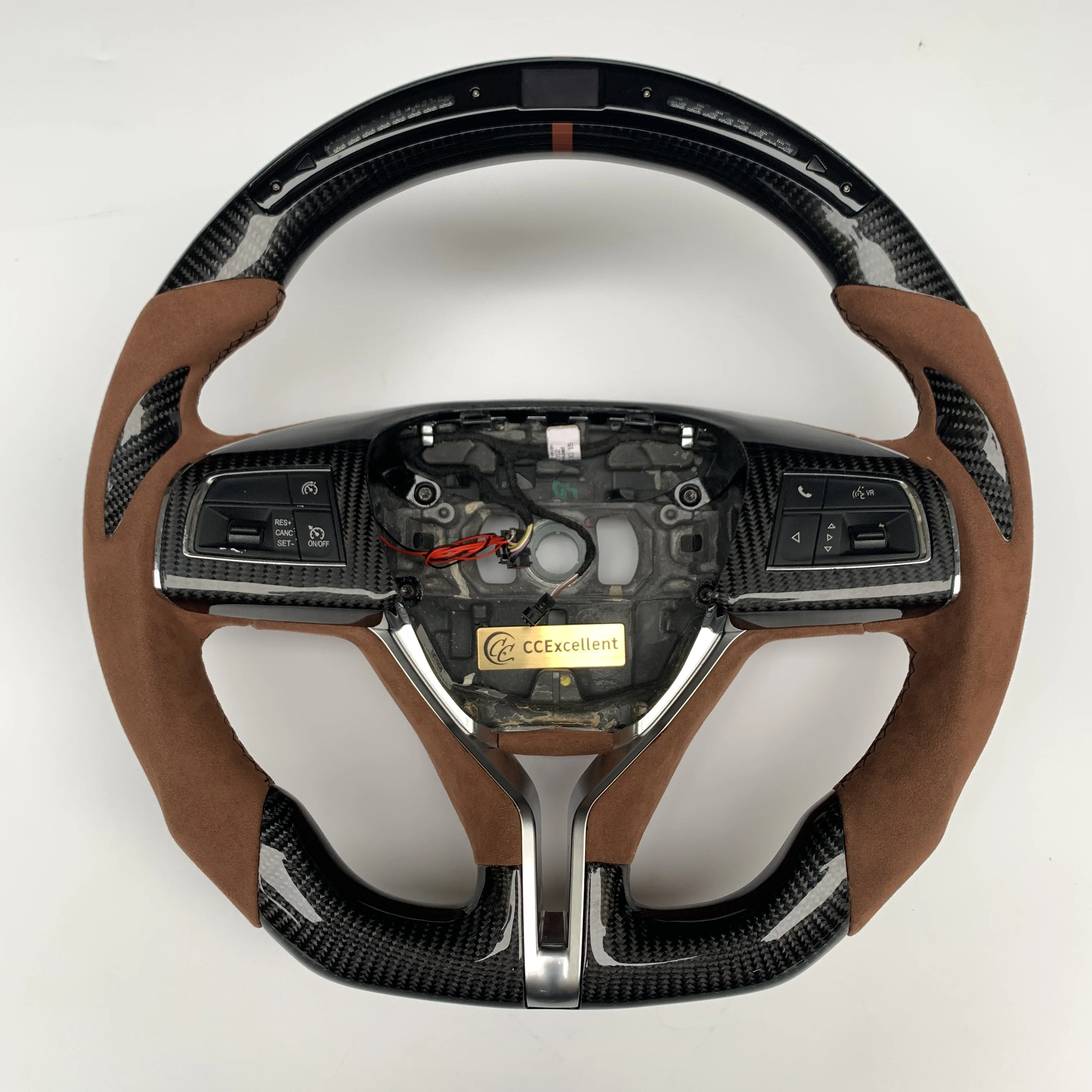 Maserati 14-18  Geberit black carbon fiber steering wheel with LED thumb buttons maserati geberit custom steering wheel