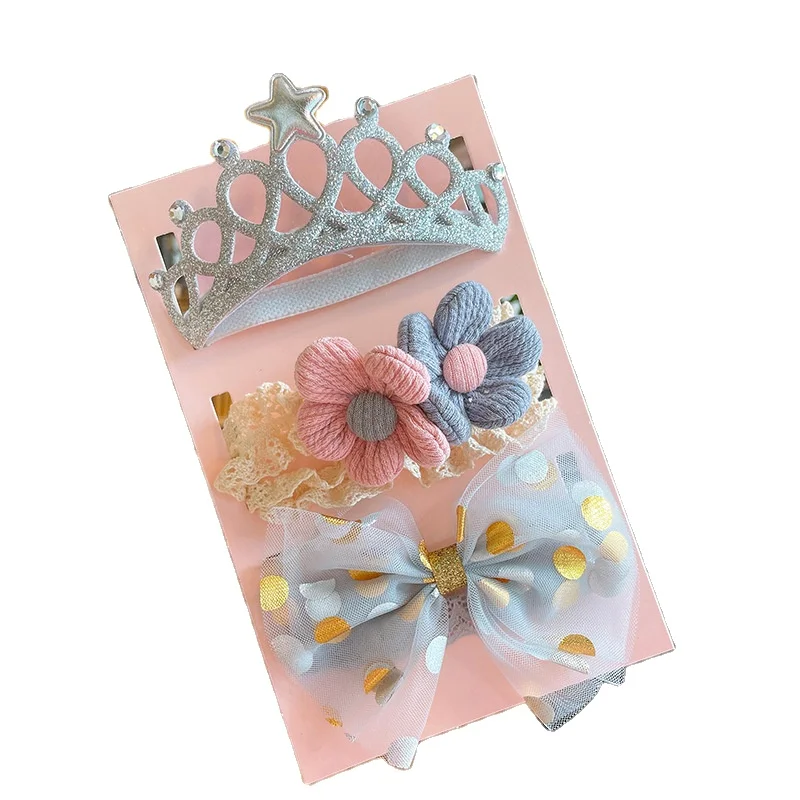 Wholesale Price Children Hair Accessories Boutique Baby Hair Band 3pcs Set