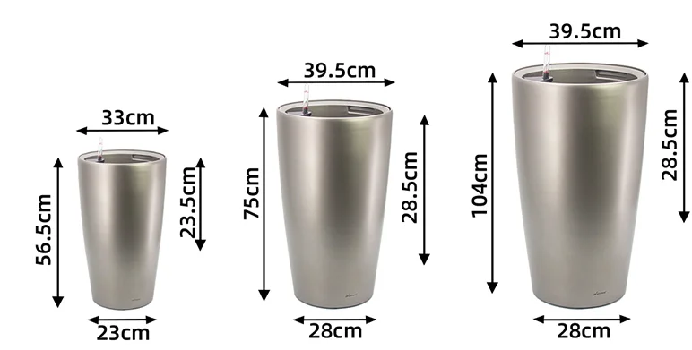 Large Square Plastic Garden Plant Container Self-Watering Home Decor Office Flower Pots Durable Cheap Design for Outdoor Usage