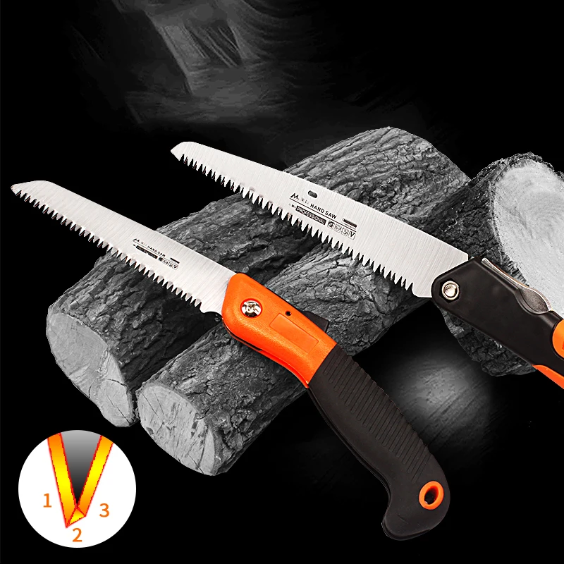 Домашнее лезвие для выживания, стальное лезвие для резки, деревянный ручной вытяжной садовый складной пильный инструмент