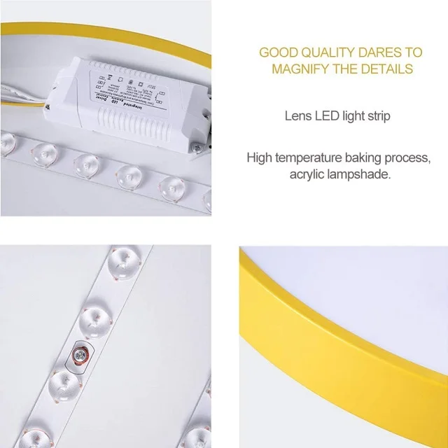 LED Light Ceiling Contemporary Ceiling Lamps for Dining Room Round Surface Mounted Ceiling Light Modern