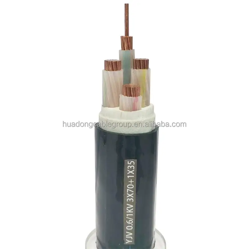 0.6/1 kV PVC Sheath XLPE Insulated 4 Core Power Cable N2XY Cable