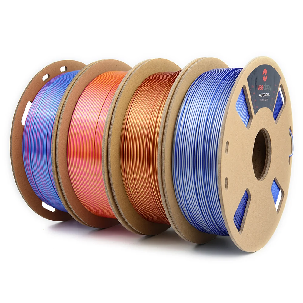veeology 2 Colors in 1 PLA magic color 3D Plastic Rods  Customized 1kg bicolor  3d printer filament