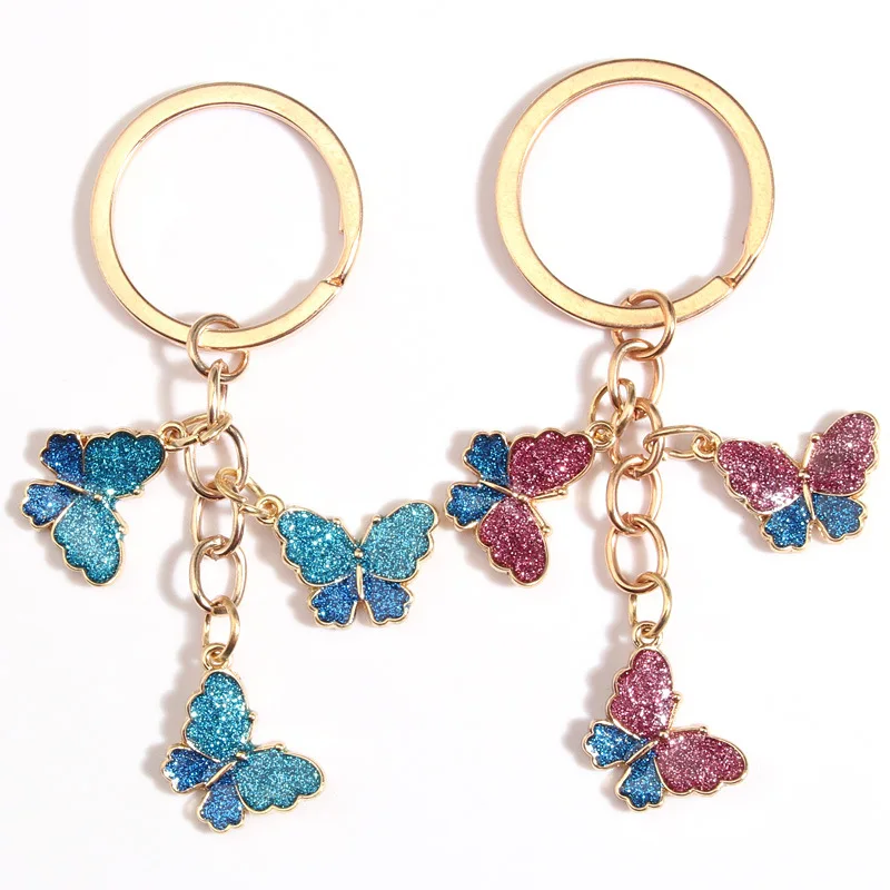 2024 Promotional Products Custom Logo Butterfly 3D Letters Keychain Stainless Steel and Alloy Key Chain