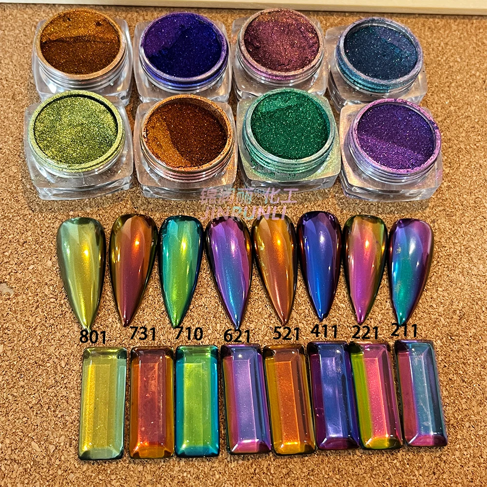 Color changing Chameleon Magic Mirror Effect nail art dipping Pigment Powder for Nails