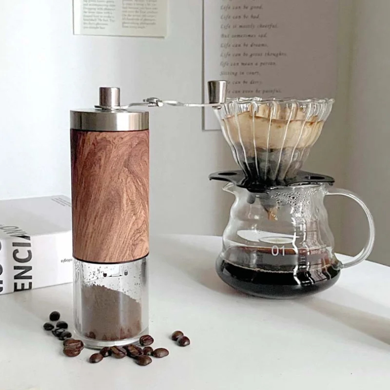 New Product Ideas 2024 Manual Wood Grain Coffee Grinder with Adjustable Setting, Portable Travel  Espresso Hand Grinder Coffee