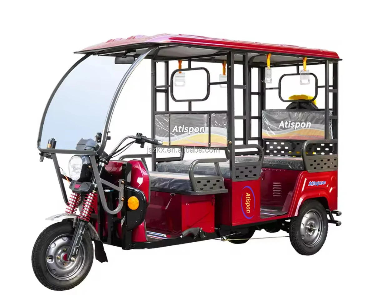 Cheap 6 Passengers Bajaj Auto Taxi Open Body Type Passenger Electric Auto Rickshaw Taxi Tuktuk