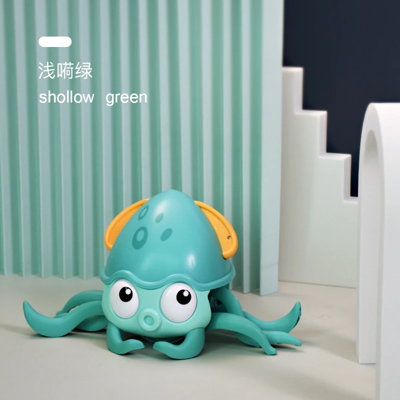 Wind Up Line Pull Floating Water Crawling Walking Octopus Baby Moving Bath Toy Animal with Water Toys