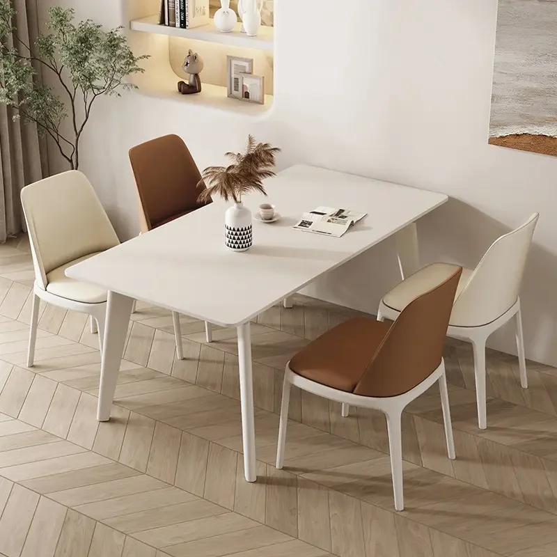 ATUNUS Factory straight nice price top quality elegant design minimalism cream color milano style dinning table coffee table