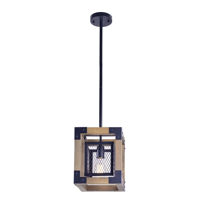 High quality antique lantern wood pendant light lamp for indoor decor