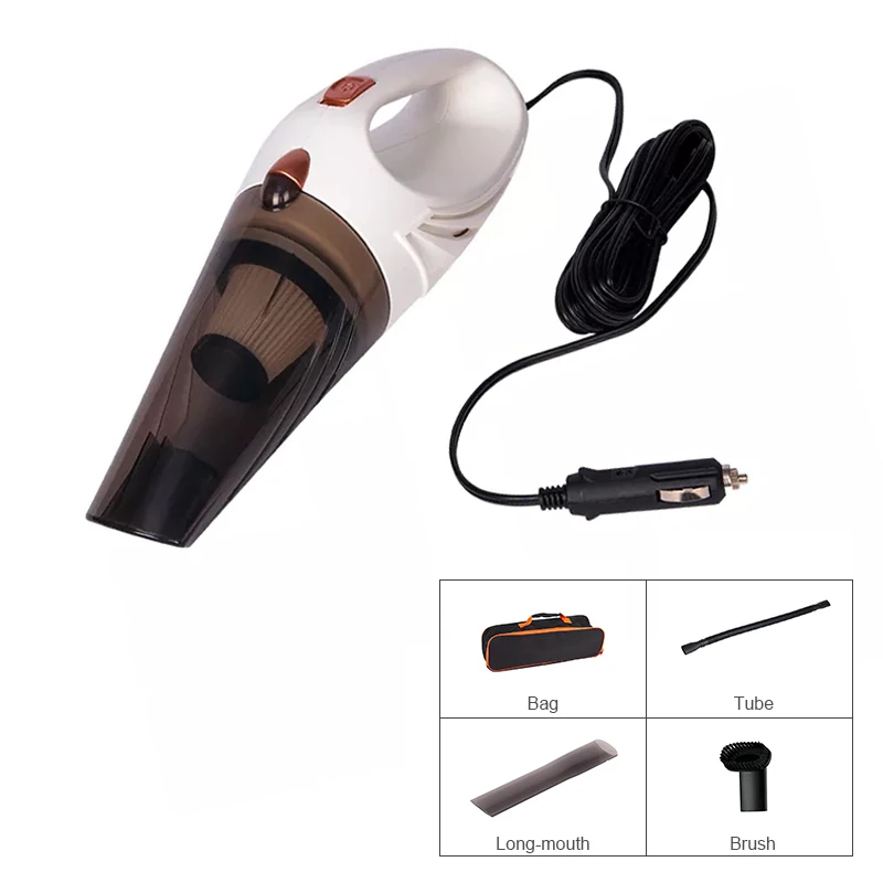 DC12V 2800pa Portable Car Vacuum Cleaner with Wire 72W Powerful Rechargeable Hand-held Mini Auto Vacuum Cleaner High Suction