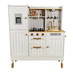 Hot selling children pretend role play kids wooden play set kitchen toys