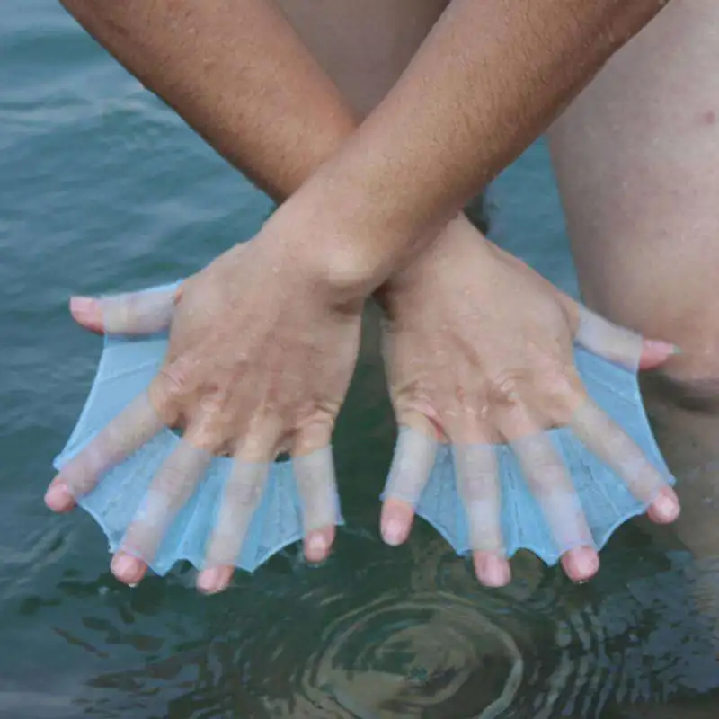 High Quality Unisex Frog Type Silicone Girdles Swimming Hand Fins Flippers Palm Finger Webbed Gloves Paddle Water Sports