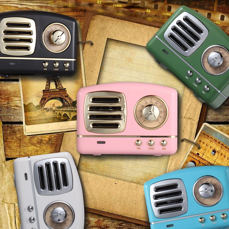 Wireless Speaker With Pocket USB Fm Radio HM11 Radio Portable Speakers Retro