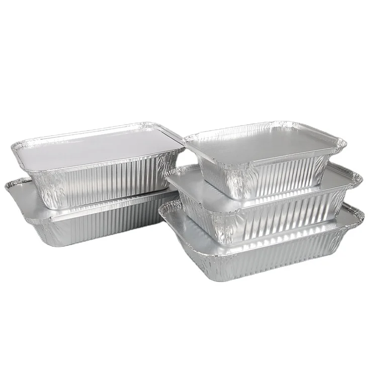 
Oem Logo Aluminium Foil For Food Packing Disposable Small Foil Tray Small Aluminium Foil Container 