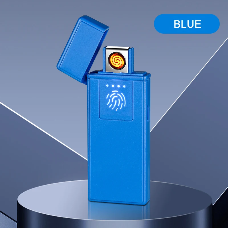 Индивидуальная Настройка USB сигареты Электронная Зажигалка Мини отпечатков пальцев зондирование 160 мАч зарядка аккумулятора зажигалка