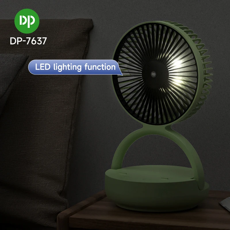 Rotating Fan Multifunction Led Folding Mobile Phone Holder High Speed Portable USB Rechargeable Mini Table Fan